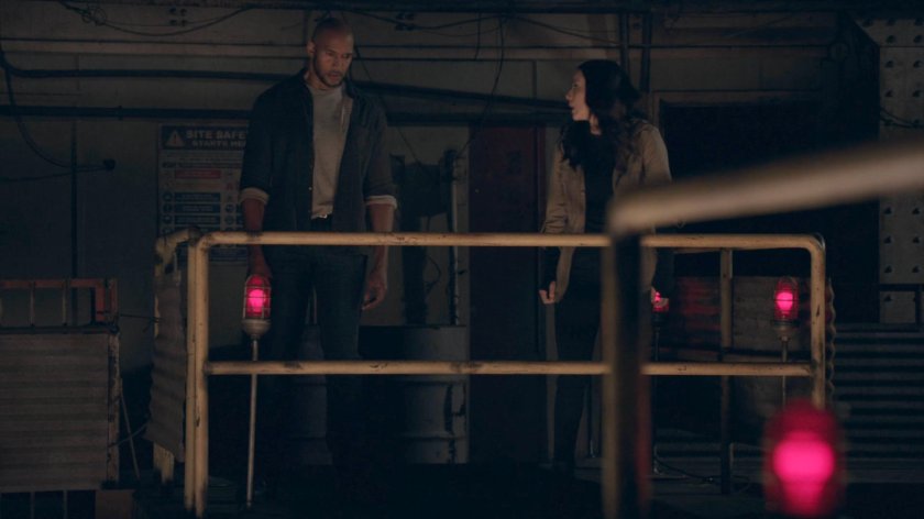 Mack and Daisy in a steel mill in the Framework.