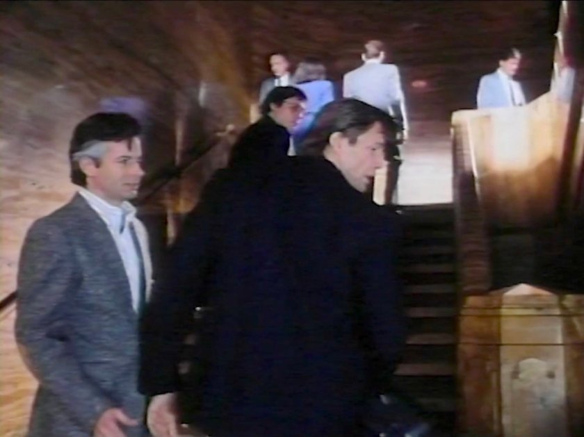 Reed and Ben on the stairs in the Baxter Building.