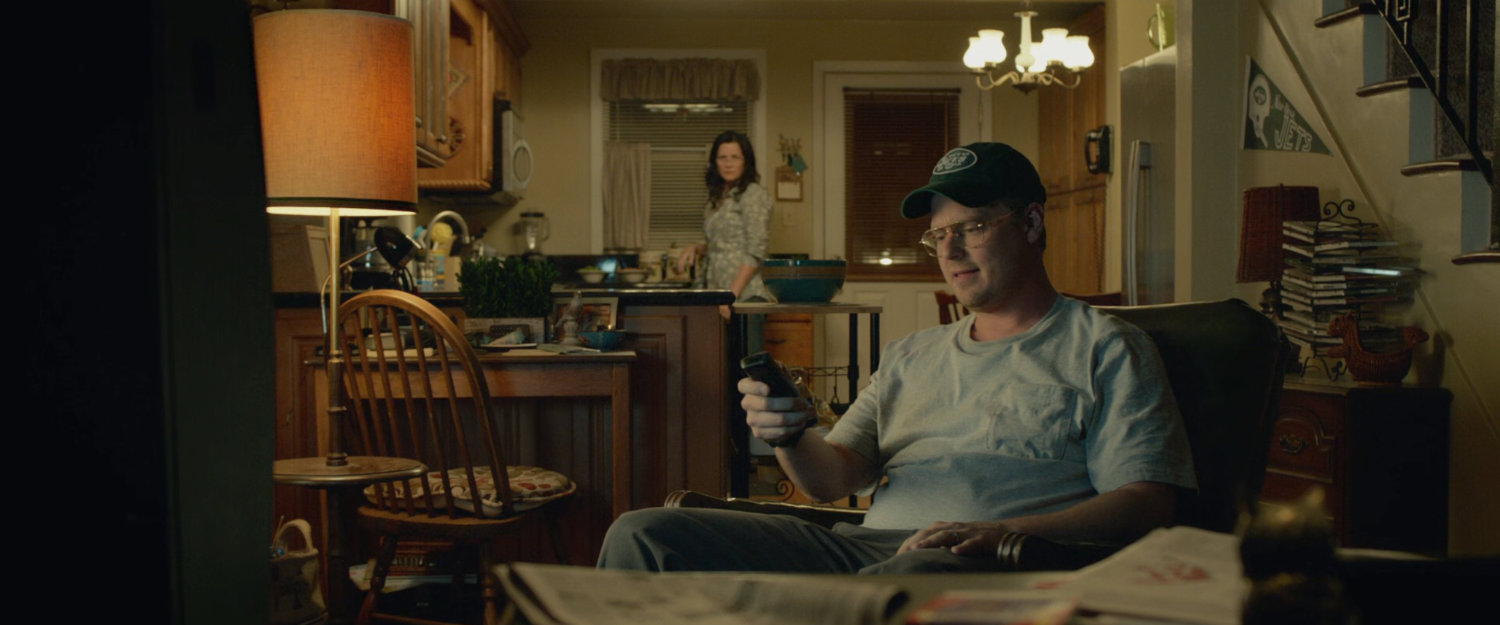 Mr and Mrs Richards in their house.