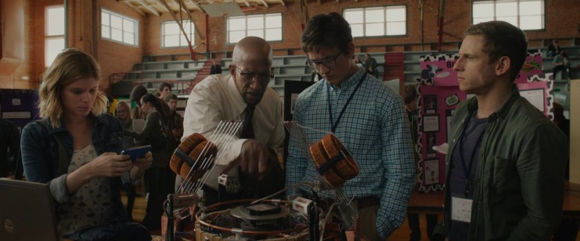 Sue, Franklin, Reed & Ben in school gymnasium hosting the Nassau County Science Fair.
