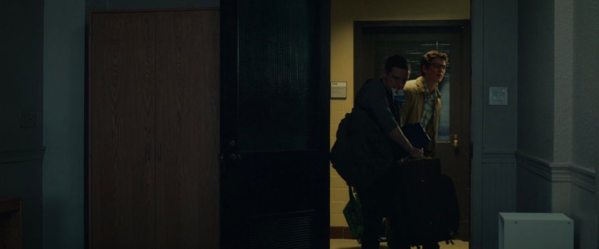 Reed and Ben outside their room at the Baxter Institute.