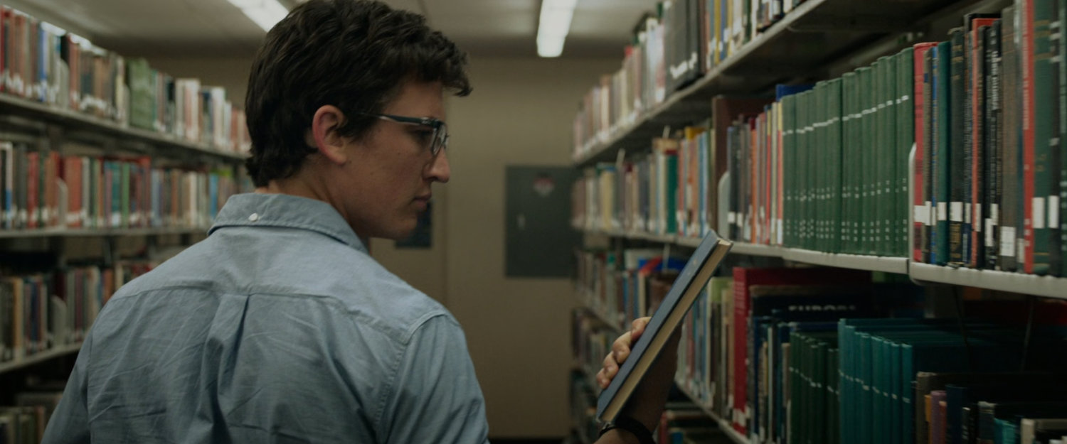 Reed in the Baxter Institute library.