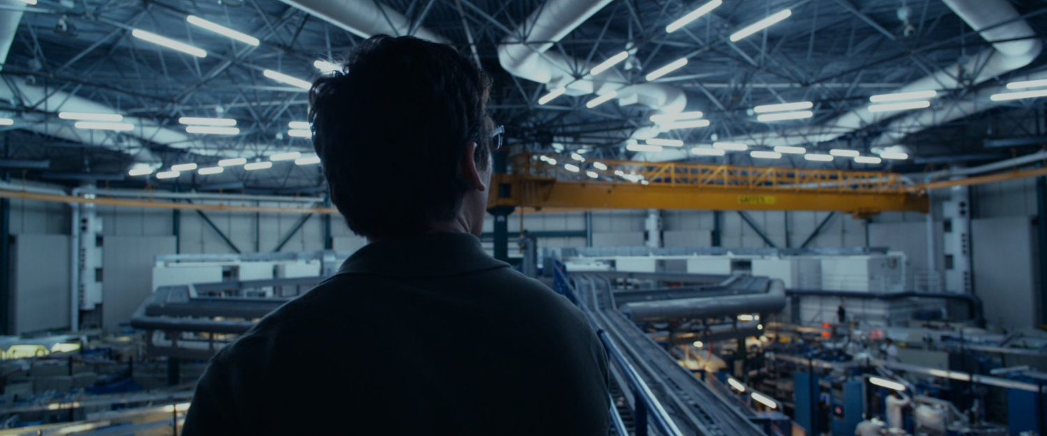 Reed in the Baxter Institute warehouse laboratory.