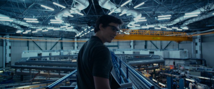 Reed in the Baxter Institute warehouse laboratory.