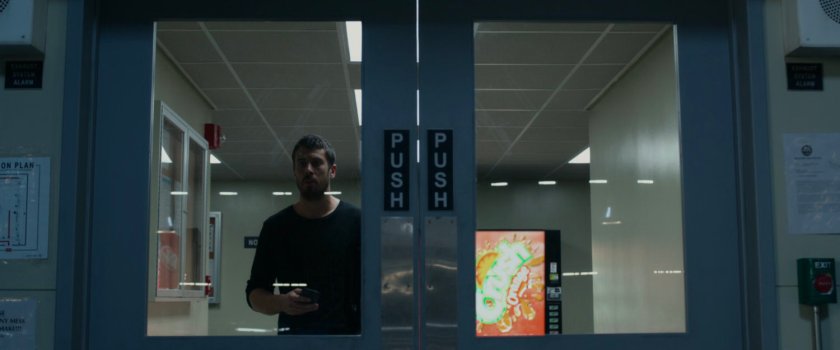 Victor in the Baxter Institute warehouse laboratory.