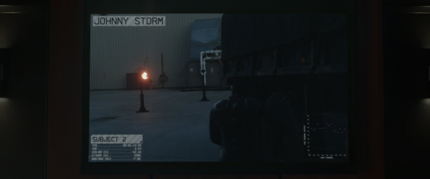 Test footage of Johnny Storm using his flame powers.
