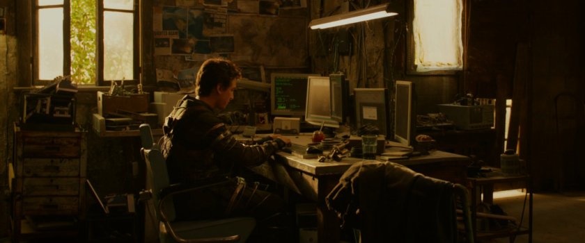 Reed in his shack in a South America.