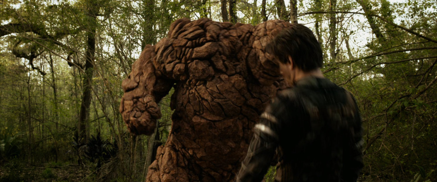 Reed and The Thing in a South American jungle.