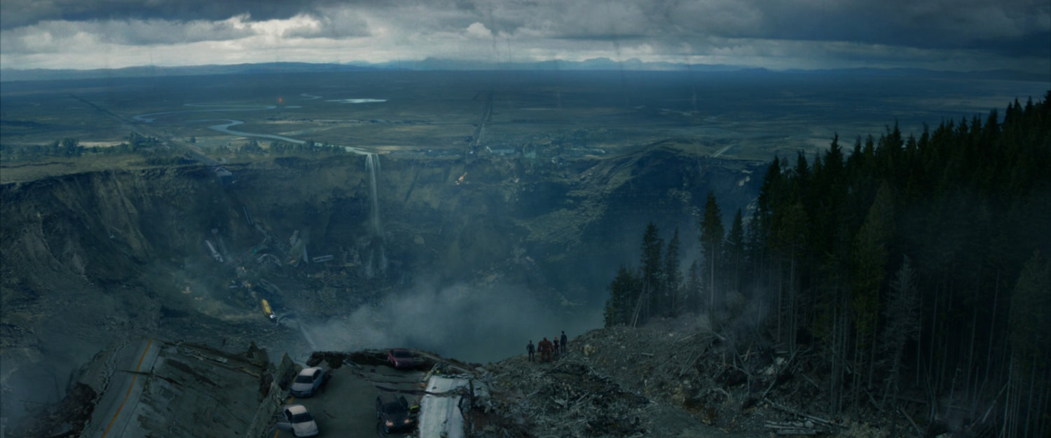 A massive sinkhole in British Columbia.