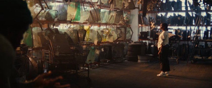 Riri inside Jim's Junkyard.