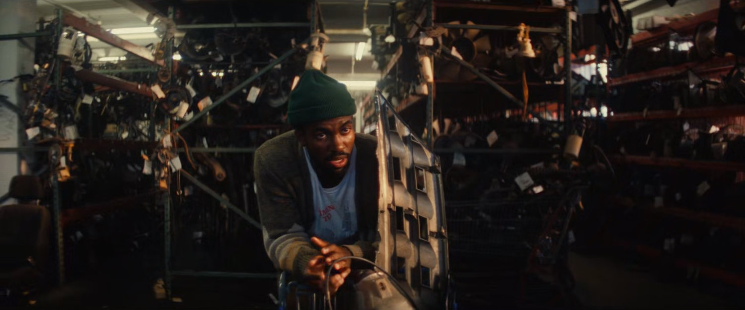 Xavier inside Jim's Junkyard.