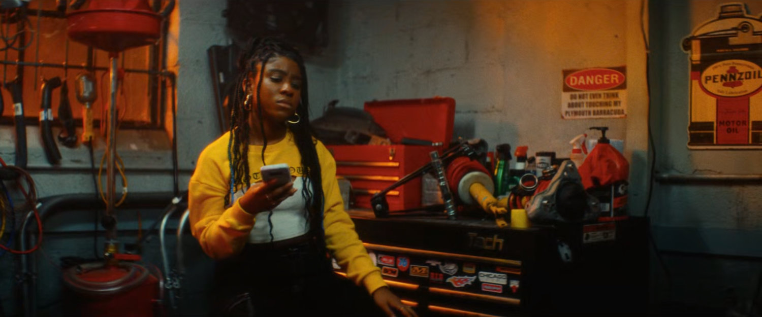 Natalie in Gary's Auto Repair.