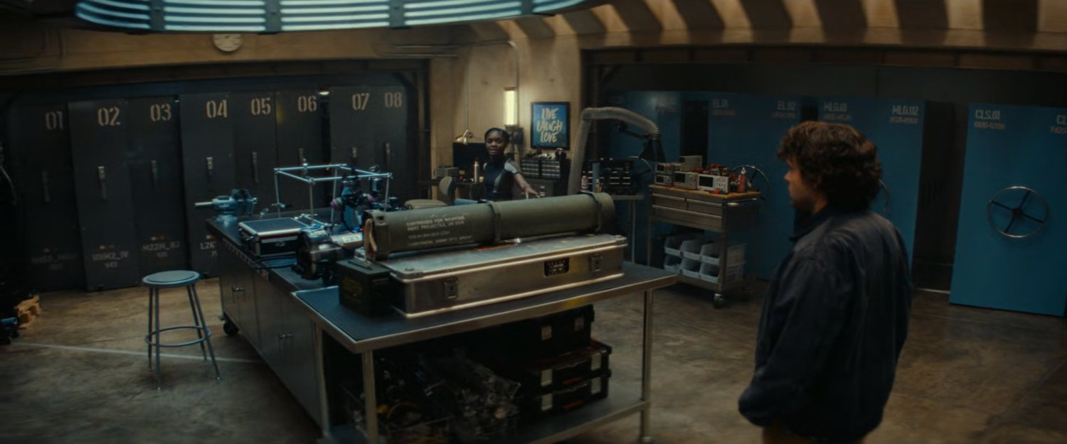 Riri and Joe inside his bunker.