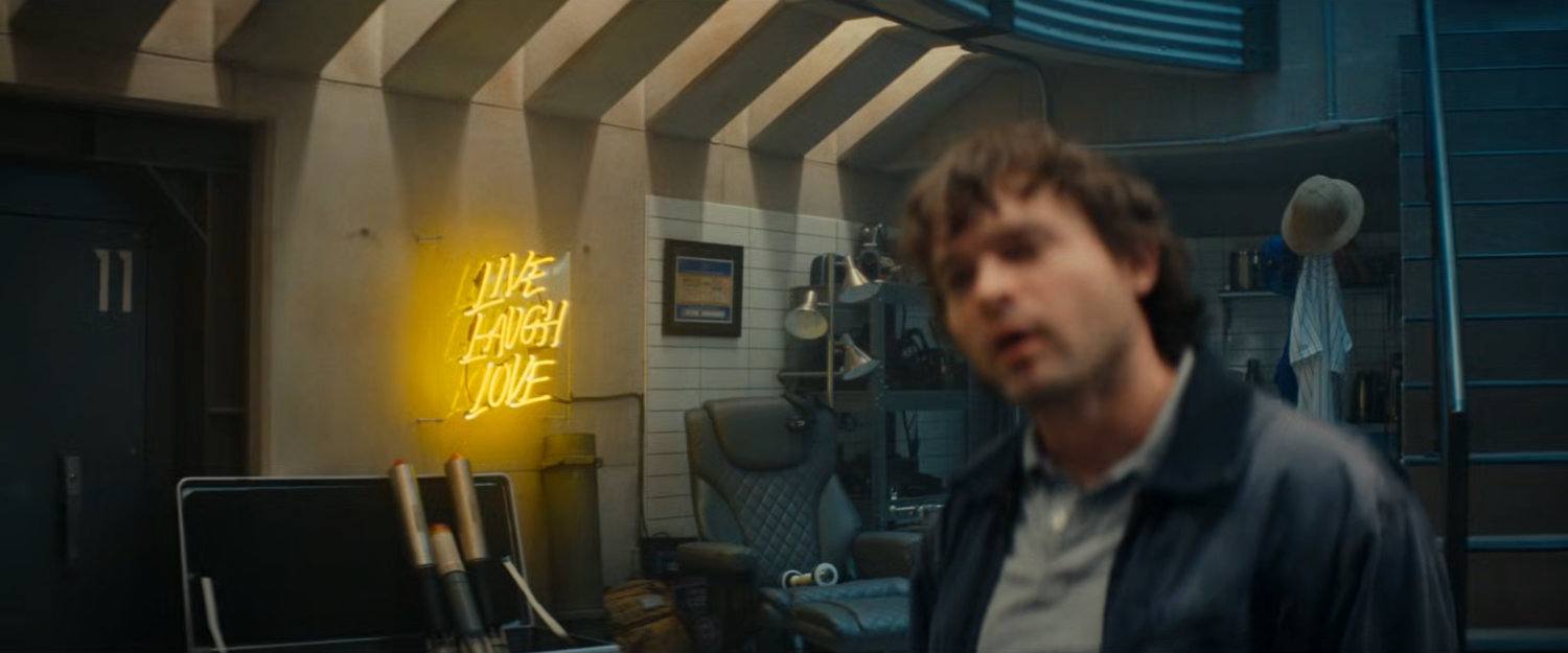 Joe inside his bunker.
