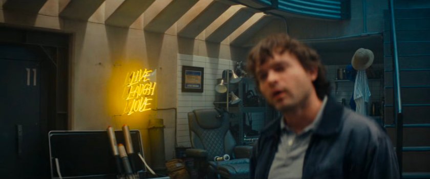 Joe inside his bunker.