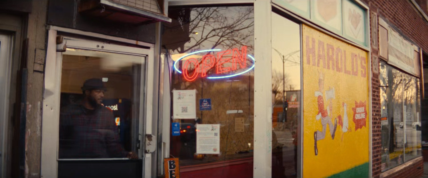 Exterior of Harold's fried chicken.