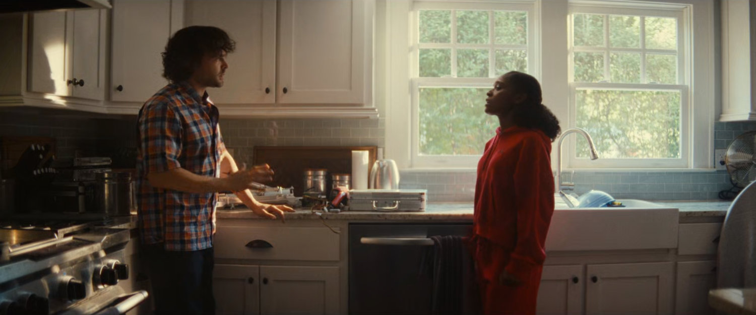 Riri and Joe in his kitchen.