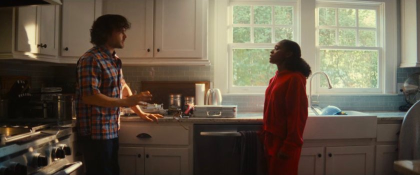 Riri and Joe in his kitchen.