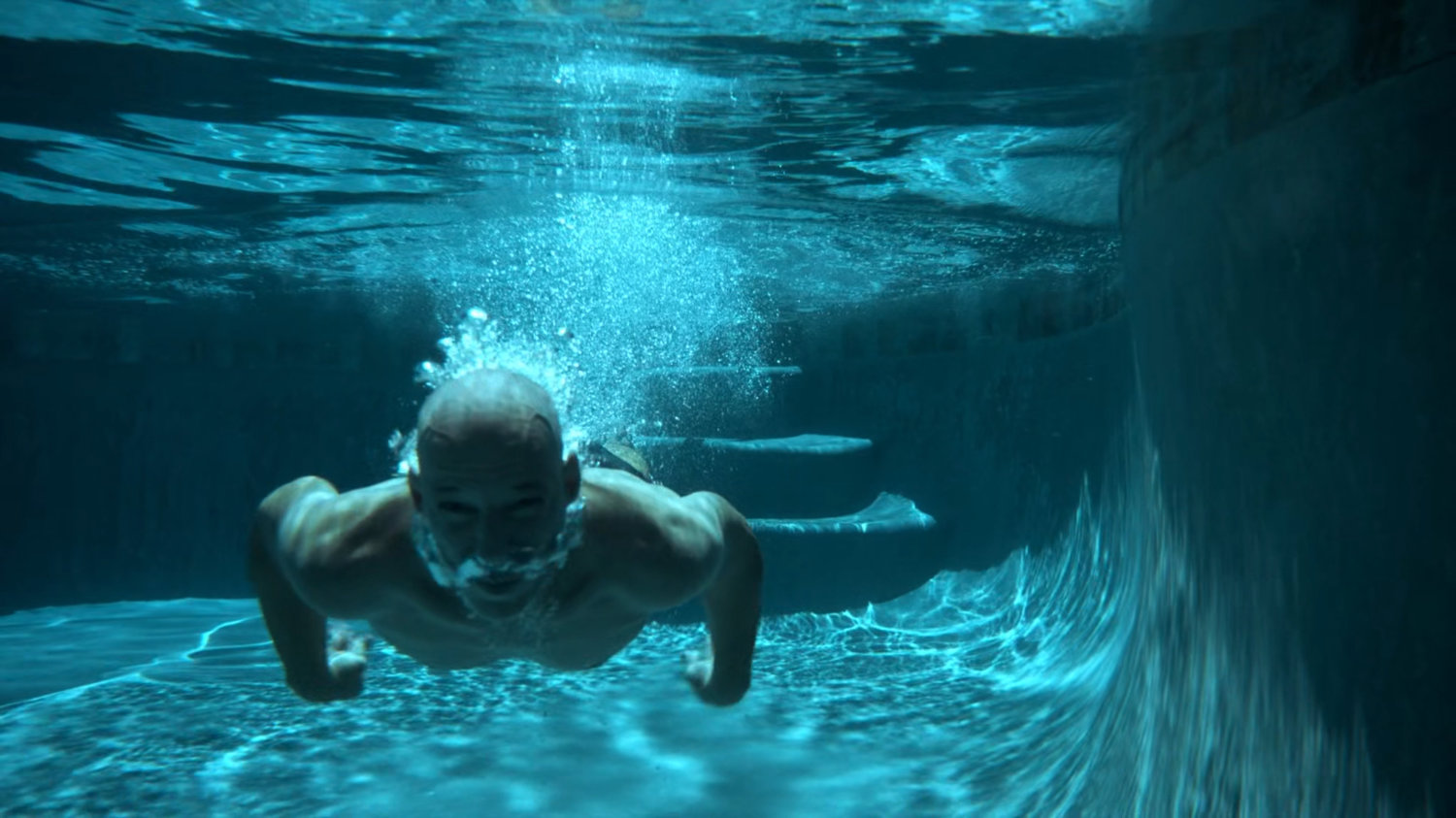 Enoch in his pool.