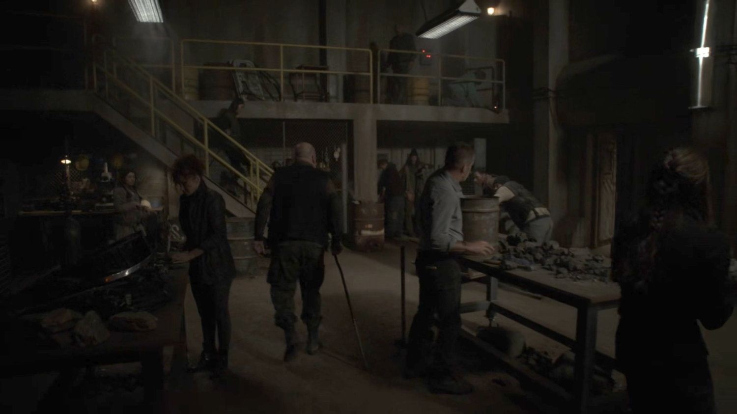 Grill and others in Grill's Salvage Shop on the Lighthouse.