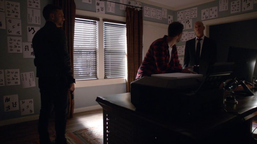 Hunter, Fitz, and Enoch in his living room.