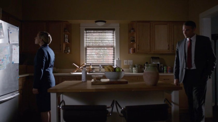 Lt Evans and Lt Lucas in Enoch's kitchen.