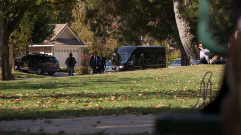Lt Evans and Lt Lucas coming through a park.