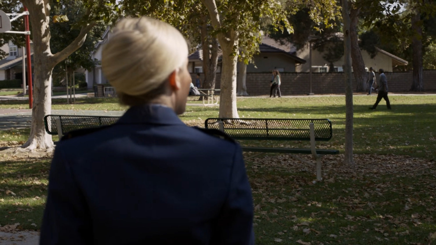 Lt Evans looking at a park.