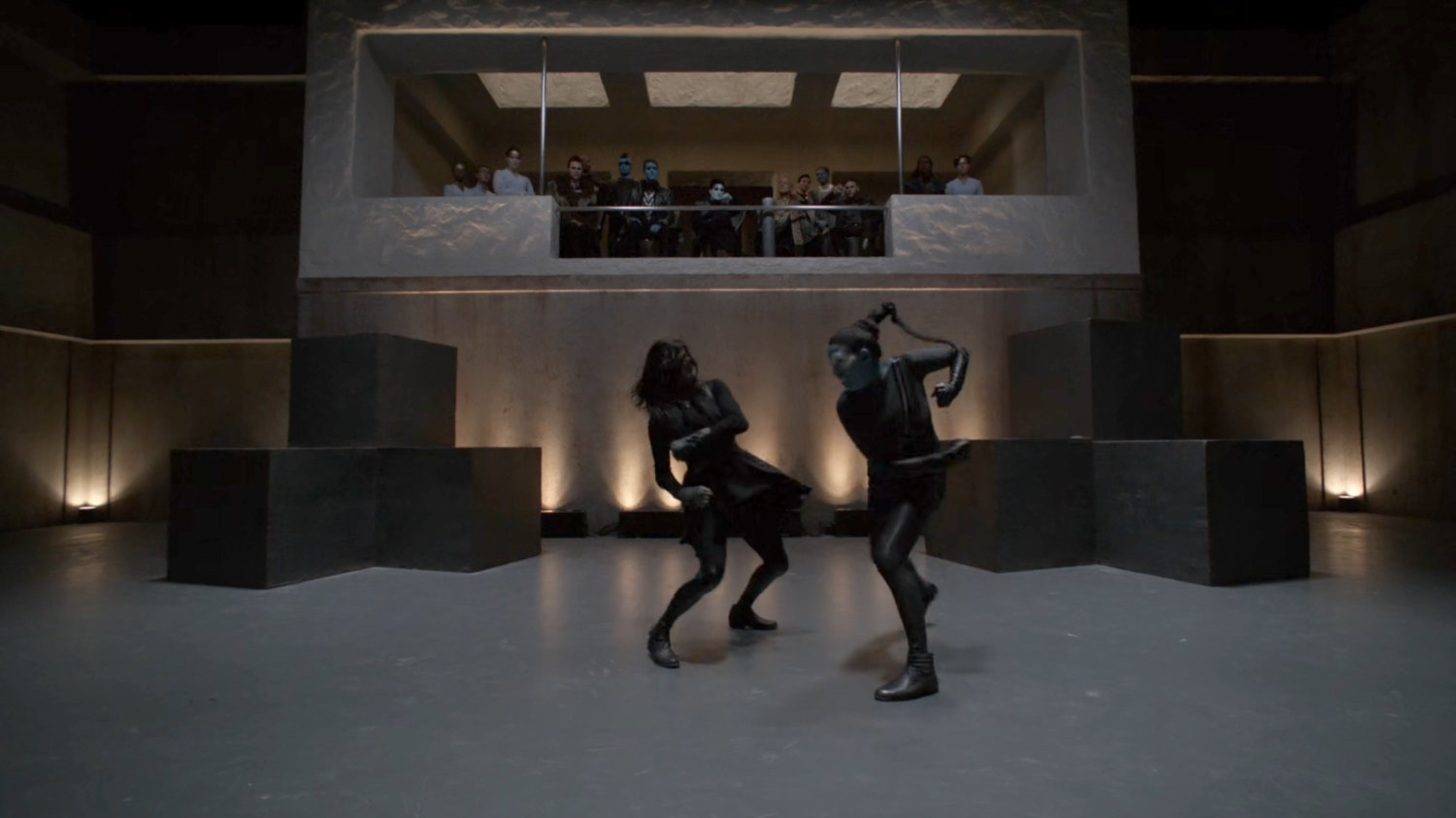 Daisy fights Sinara in the Arena in the Lighthouse.