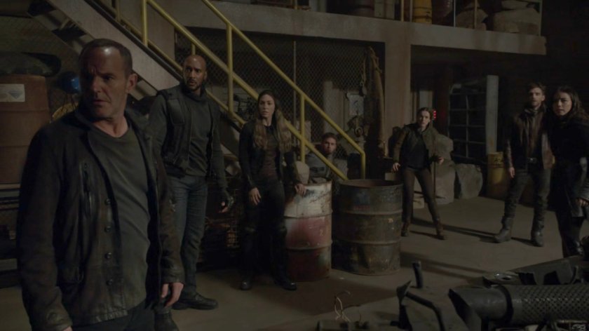 The Agents in Grill's Salvage Shop on the Lighthouse.