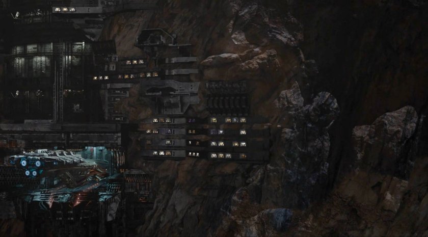 The Lighthouse buried under a chunk of what is left of the planet Earth.