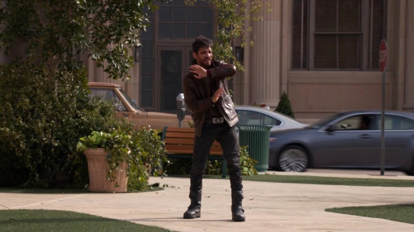 Deke appears in a park in River's End.