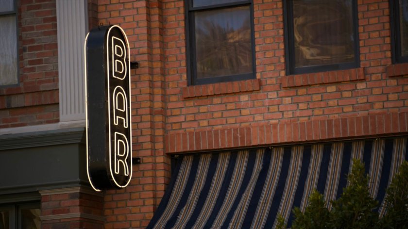 Exterior of a bar in River's End.