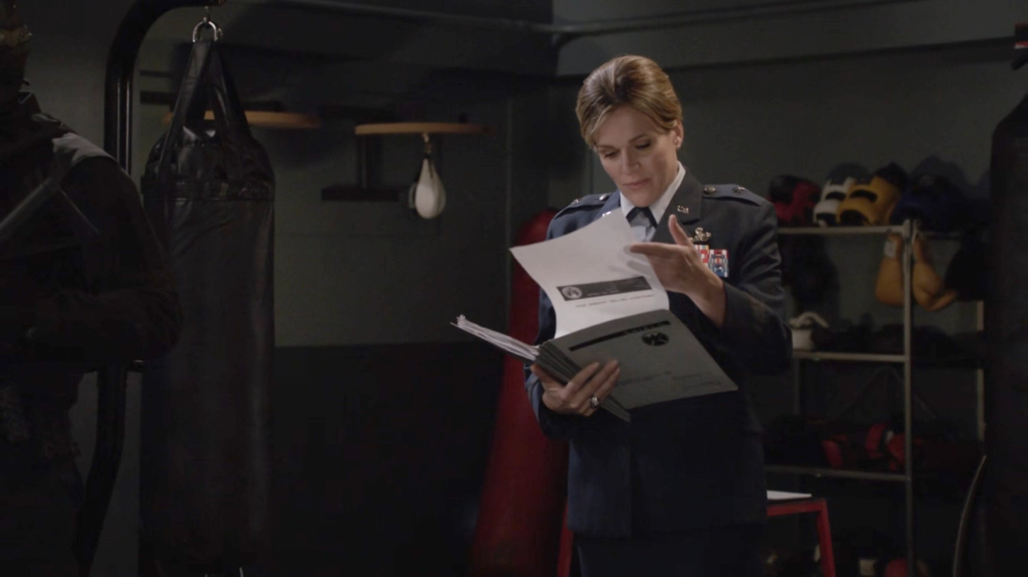 General Hale in the gym on her Base.