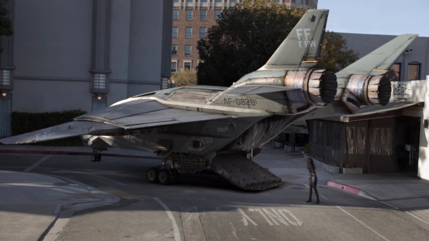 Daisy shouting back into a Quinjet on a Chicago street.