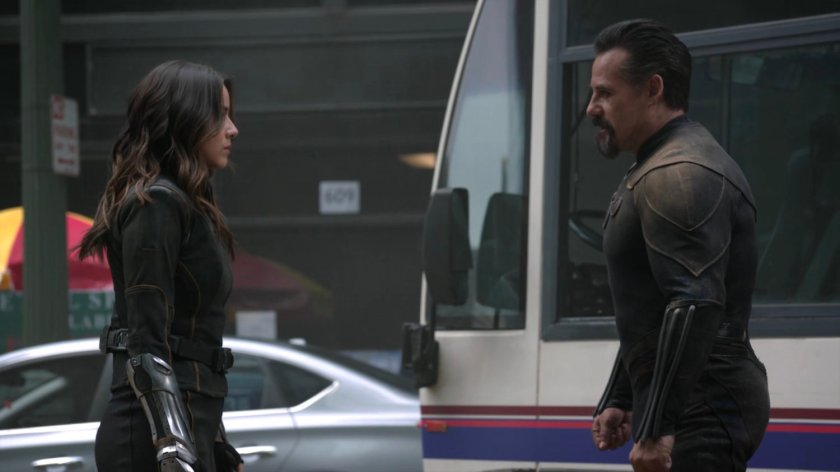 Daisy and Talbot on a Chicago street.