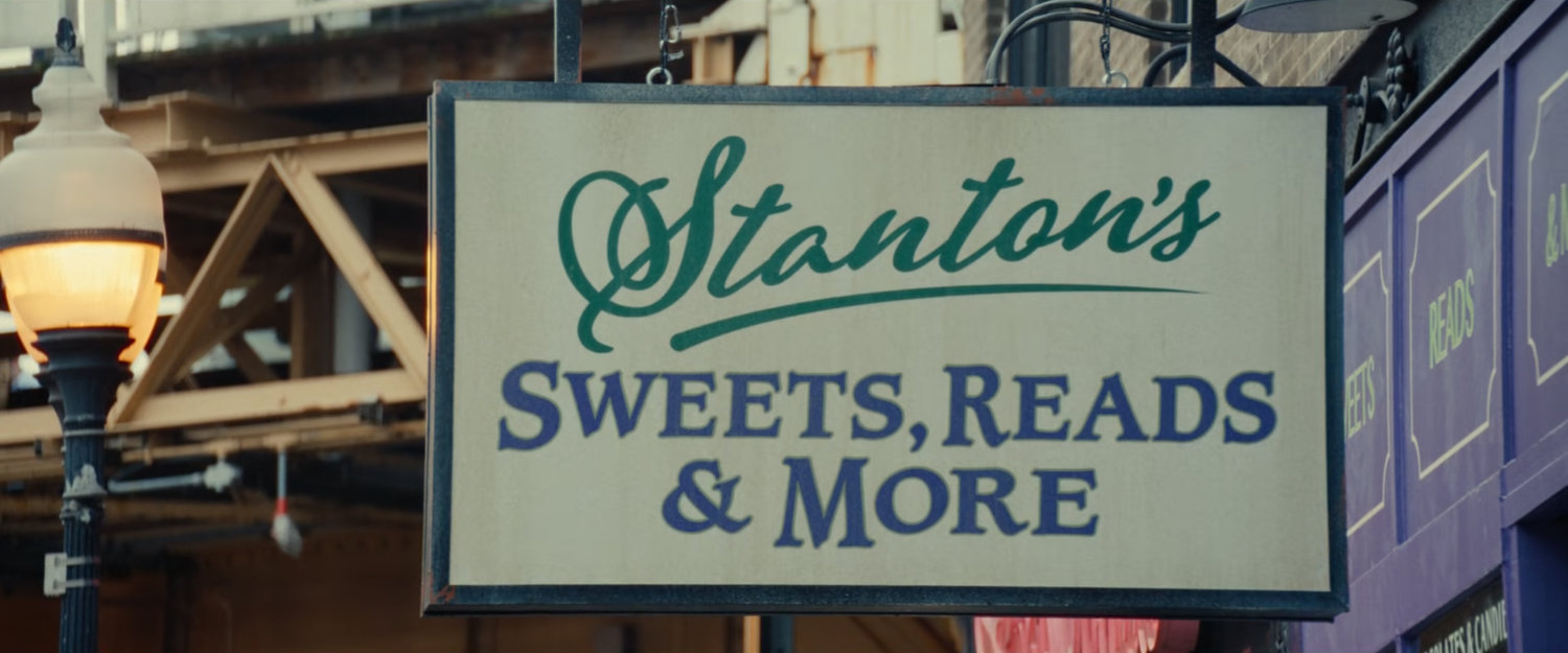 Sign for Stanton's Sweets Reads & More.