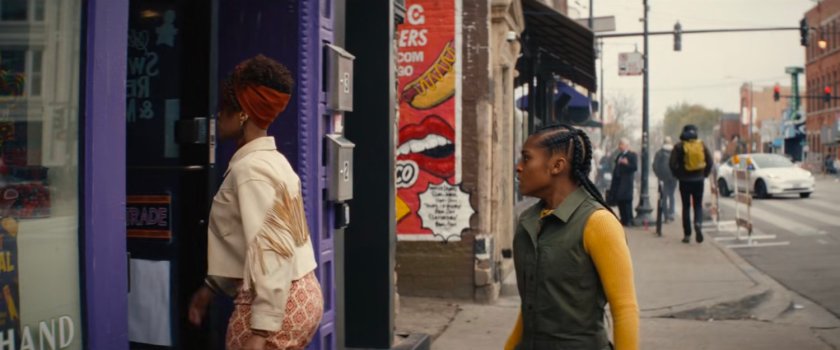 Ronnie and Riri on the sidewalk outside Stanton's Sweets Reads & More.