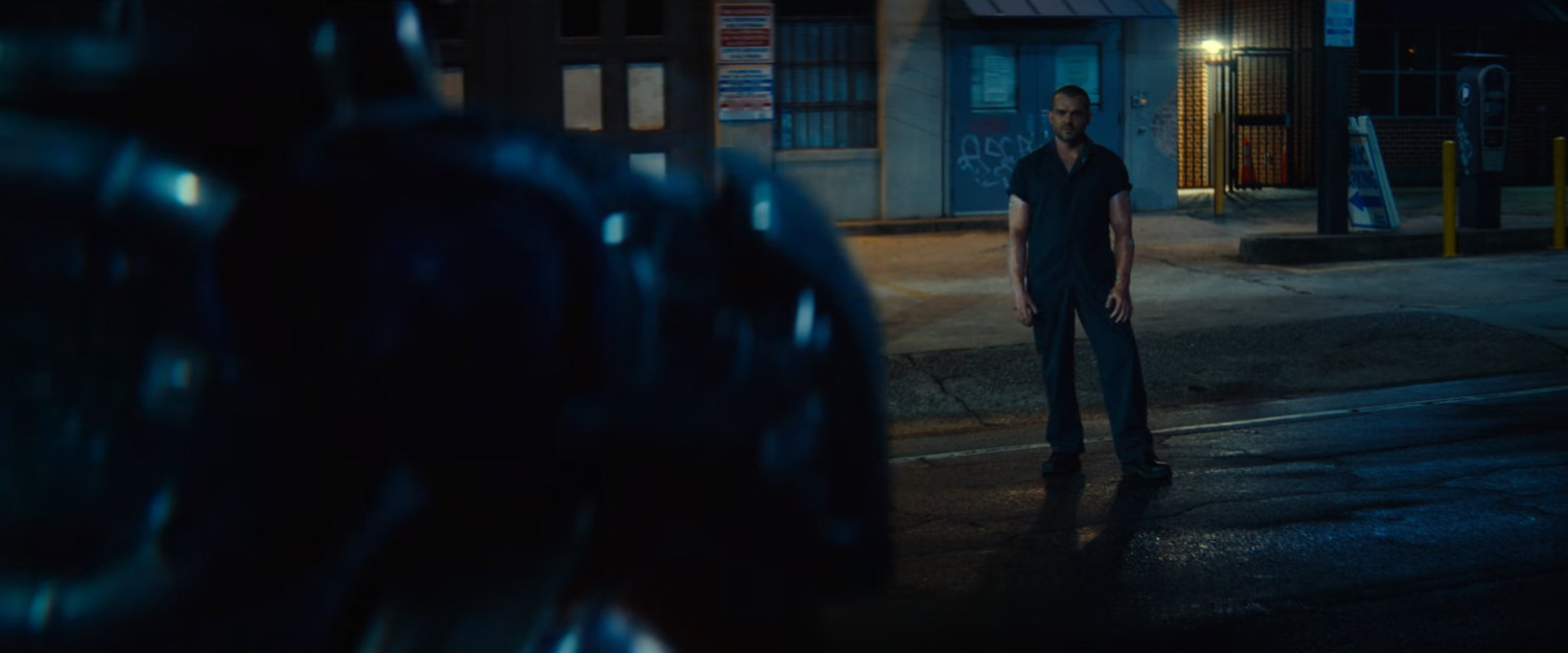 Joe on street outside White Castle.