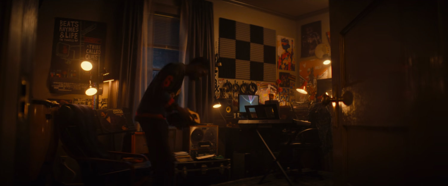 Xavier in his apartment.