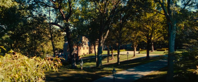 Day view of fancy mansion.