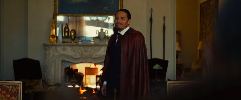 The Hood in his father's mansion.