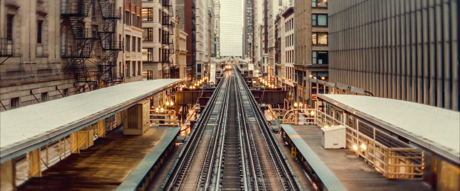 View of Loop Train in Chicago.