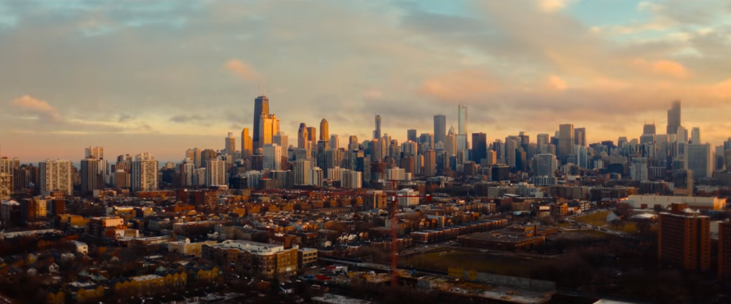 Aerial of Chicago.