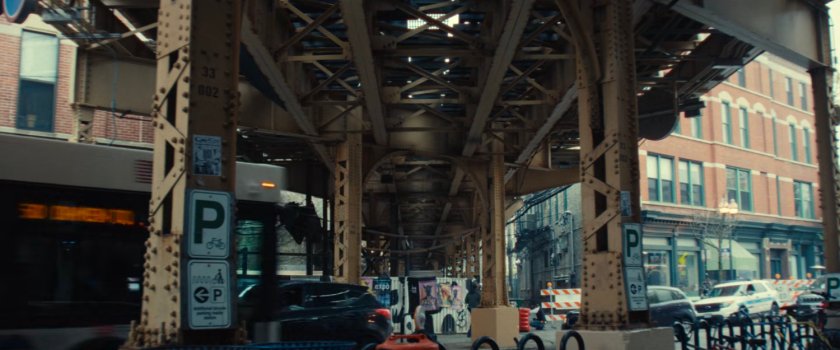 Parker on a street outside Stanton's Sweets Reads & More.