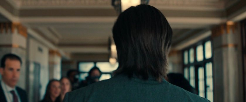 Bucky in the hallway of a Senate building.