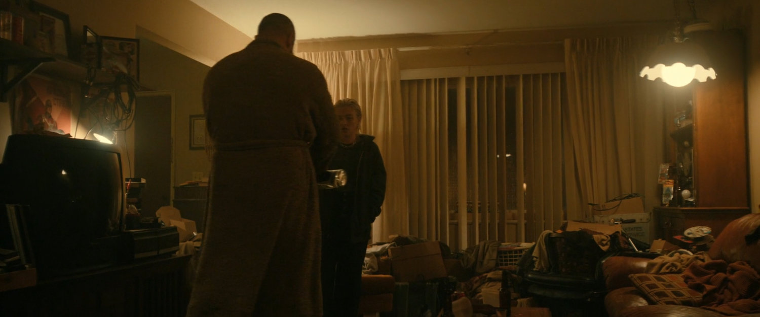 Alexei and Yelena in his living room.