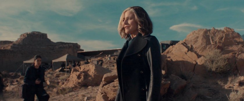 Mel and Valentina on a hill near the OXE Vault in Utah.