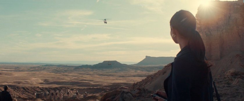 Mel on a hill near the OXE Vault in Utah.