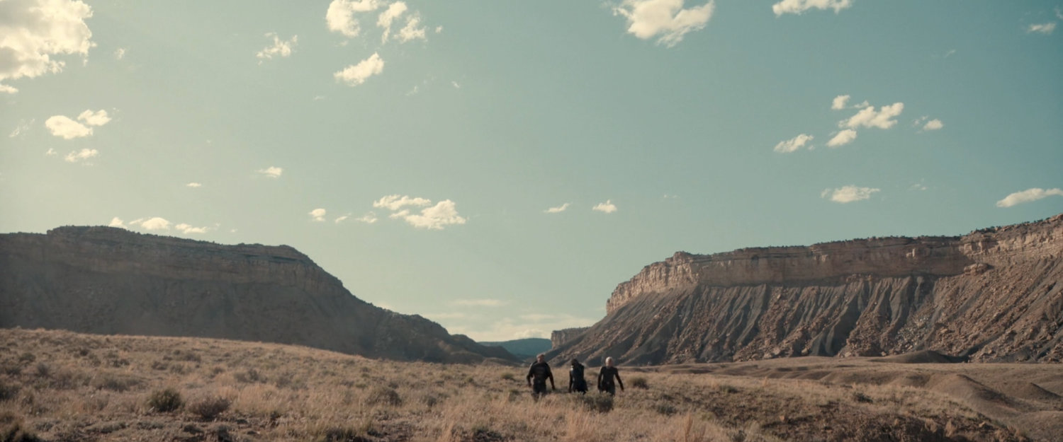 Walker, Ghost, and Yelena in the desert of Utah.